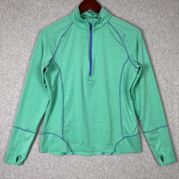 Peter Miller Long Sleeve Women's Size M Green E4 50+ UPF Golf 1/4 Zip Pullover - Picture 1 of 10